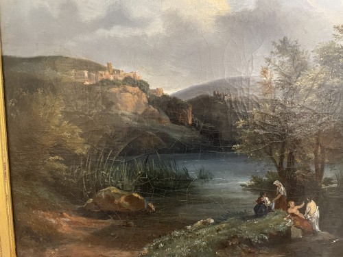 Tableaux et dessins Tableaux XIXe siècle - Vue de Santa Scolastica, Subiaco - Etna Michallon (1796-1822)