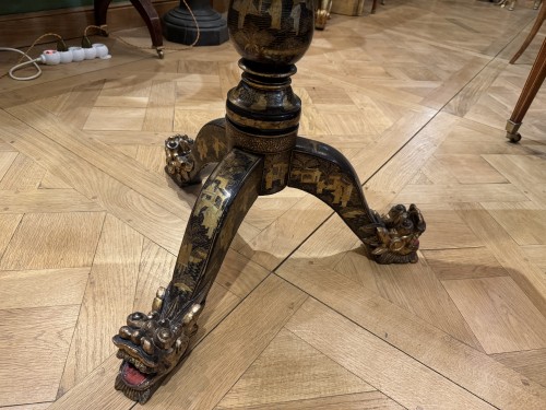 Table à jeux en laque, Angleterre fin 19e - Mobilier Style Napoléon III
