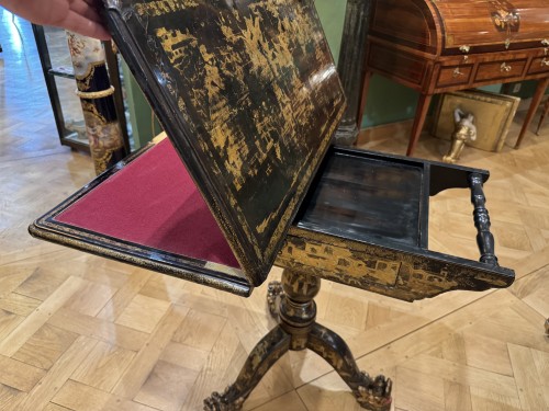 XIXe siècle - Table à jeux en laque, Angleterre fin 19e
