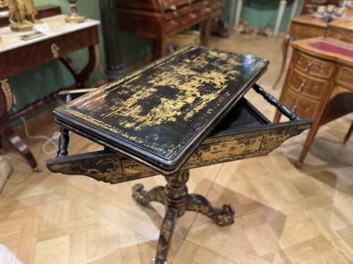 Table à jeux en laque, Angleterre fin 19e - Napoléon III