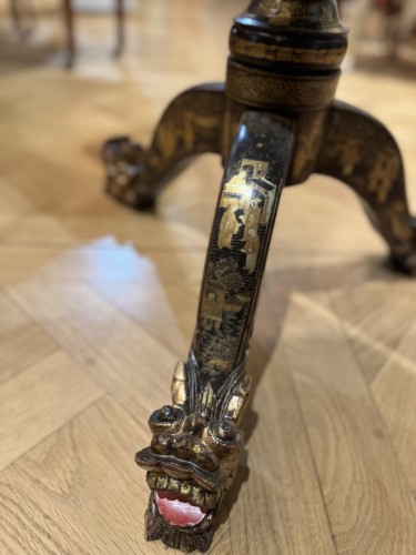 Napoléon III - Table à jeux en laque, Angleterre fin 19e