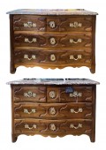 Paire de commodes d'époque Louis XIV
