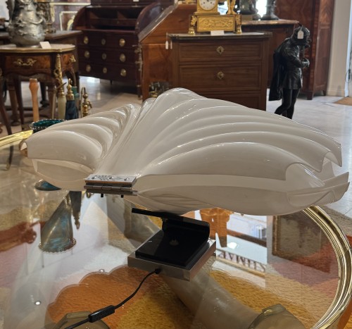 Antiquités - Liane Rougier pour la Maison Rougier - Lampe coquillage des années 1970