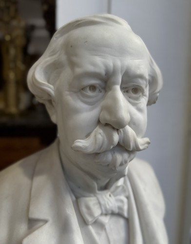 Buste en marbre "Eugène Bonnasse" - Emile Aldebert 1904 - Sculpture Style Art nouveau