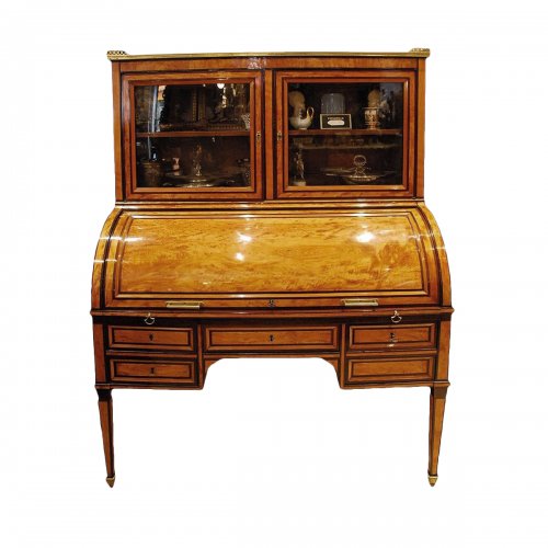 A Louis XVI bureau "a cylindre" stamped etienne avril