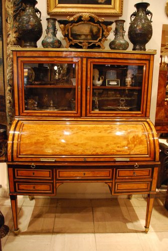 A Louis XVI bureau &quot;a cylindre&quot; stamped etienne avril - Furniture Style Louis XVI