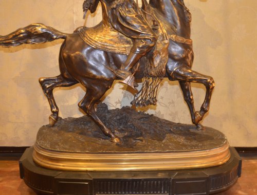 "Le fauconnier"de Pierre Jules Mène - Sculpture Style Napoléon III