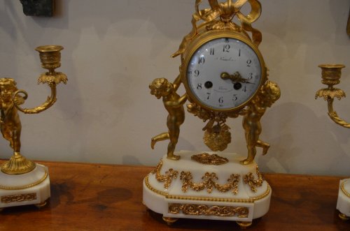Horlogerie Pendule - Pendule aux enfants, époque Napoléon III