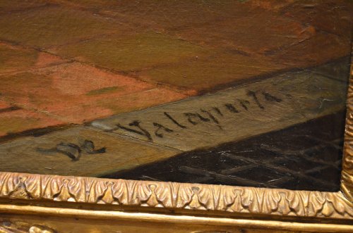 XIXe siècle - Ecole Italienne Milanaise signée De Valaperta