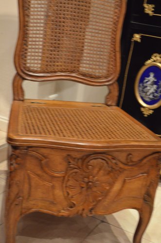 Chaise de commodité d'époque Louis XV - Sièges Style Louis XV