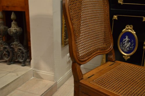 XVIIIe siècle - Chaise de commodité d'époque Louis XV