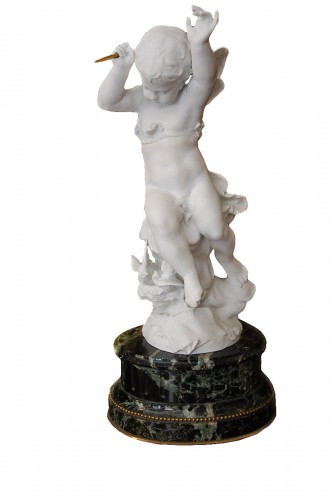 Biscuit figure of Cupid, late 19th century