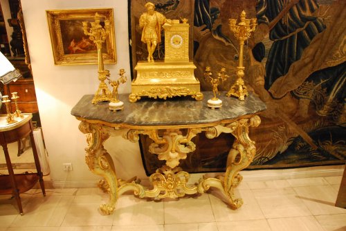 Console Italienne d'époque Louis XV - Mobilier Style Louis XV