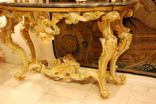 Console Italienne d'époque Louis XV - Antiquités Paul Azzopardi