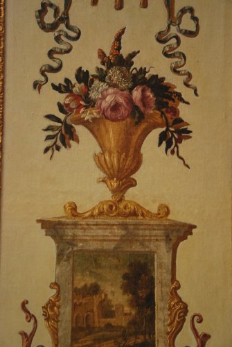 Objet de décoration  - Suite de quatre peintures sur toile d'époque Louis XVI