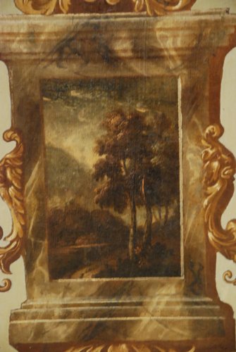 XVIIIe siècle - Suite de quatre peintures sur toile d'époque Louis XVI