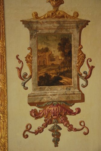Antiquités - Suite de quatre peintures sur toile d'époque Louis XVI