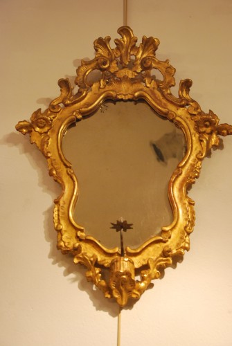 Paire de miroirs Vénitiens du XVIIIe siècle - Miroirs, Trumeaux Style 