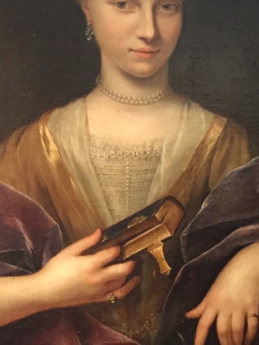 Portrait 18e d'une dame de qualité - Antiquités Paul Azzopardi