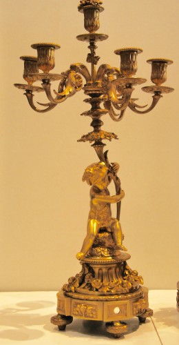 XIXe siècle - Garniture de cheminée d'époque Napoléon III