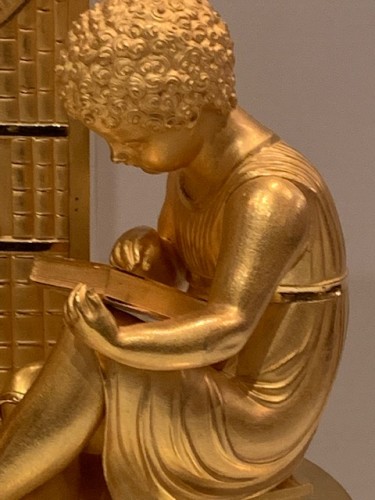 Pendule en bronze doré d'époque Empire - Empire