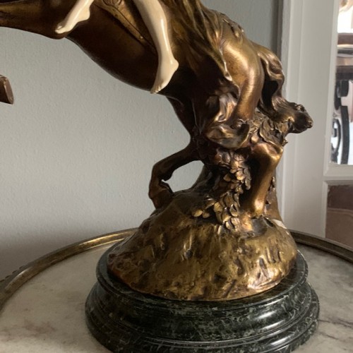 Sculpture Sculpture en Bronze - Chryséléphantine - Camels Célestin anatole (1822-1906)