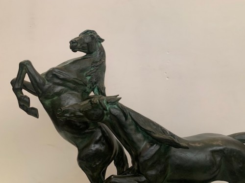 Sculpture Sculpture en Bronze - Chevaux signé Maximilien Louis FIOT