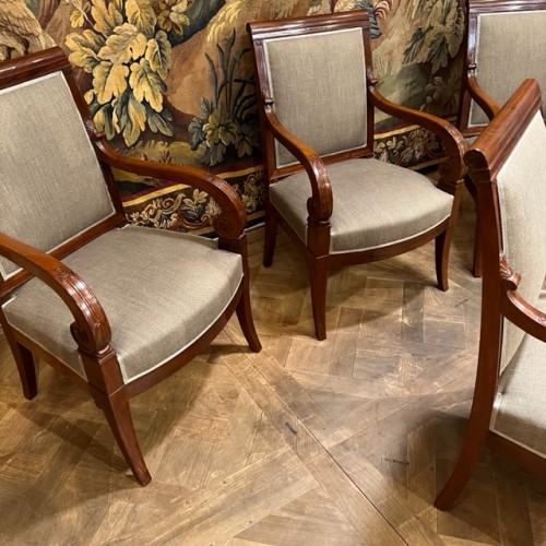 Série de 4 fauteuils estampillés Pierre Antoine Bellangé - Empire