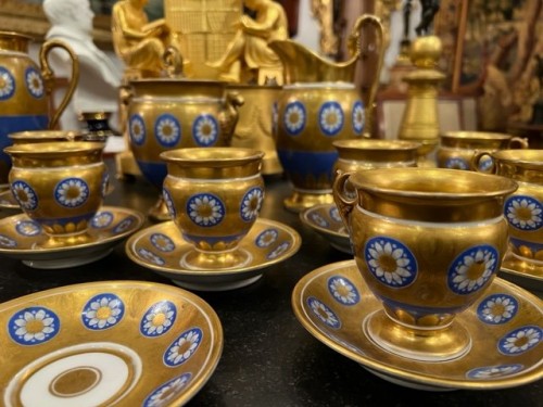 Céramiques, Porcelaines  - Service à café e en porcelaine de la Manufacture de Schoelcher vers 1820