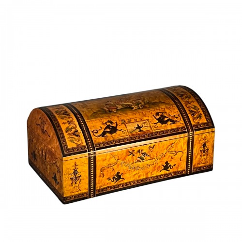 Sorrento Marquetry Box Italy Decor Pompeian Style 19th Century