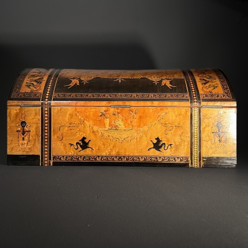 Napoléon III - Sorrento Marquetry Box Italy Decor Pompeian Style 19th Century