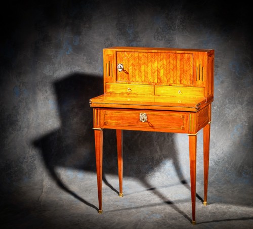 Mobilier Bureau et Secrétaire - Bonheur du jour Louis XVI estampillé F.SCHEY