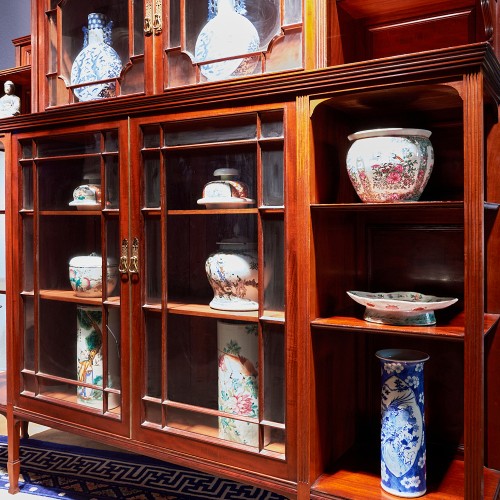 19th century - Collinson &amp; Lock London porcelain cabinet