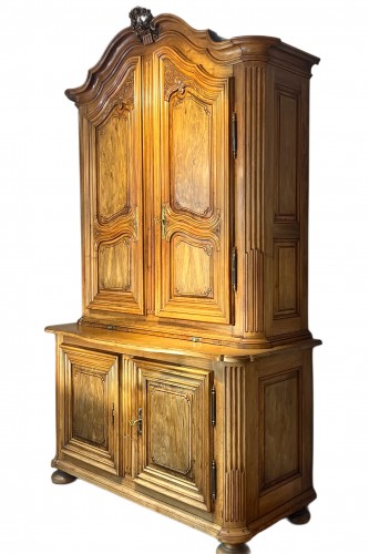 18th Century Two-body Walnut Sideboard From Strasbourg