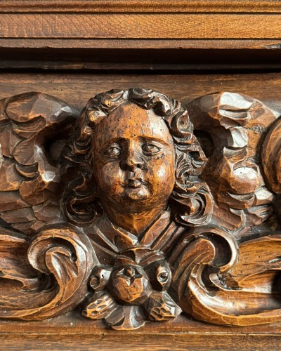 Armoire de la renaissance alsacienne datée 1676 - Mobilier Style Louis XIV