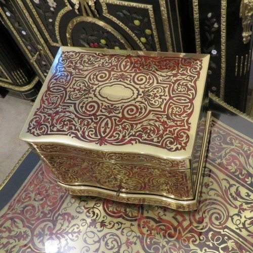 Decorative Objects  - Tantalus Box in Boulle marquetry Napoleon III period 19th