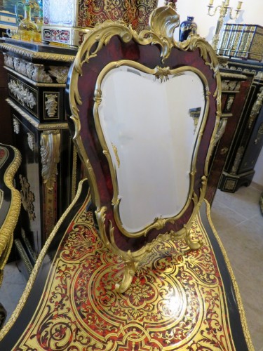 Napoléon III - Napoléon III Mirror with frame in Boulle marquetry