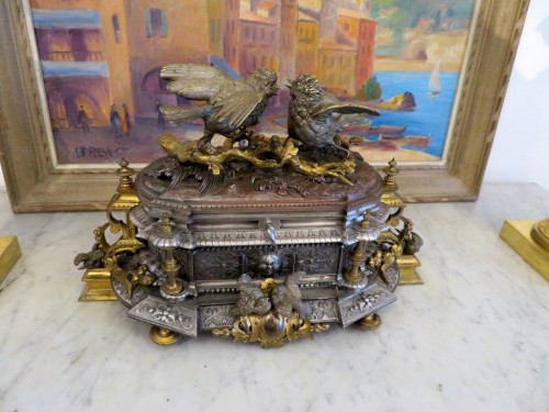 Jules Moigniez (1835-1894) - Jewelry Box bronze gold and sylver boulle 19th century - Objects of Vertu Style Napoléon III