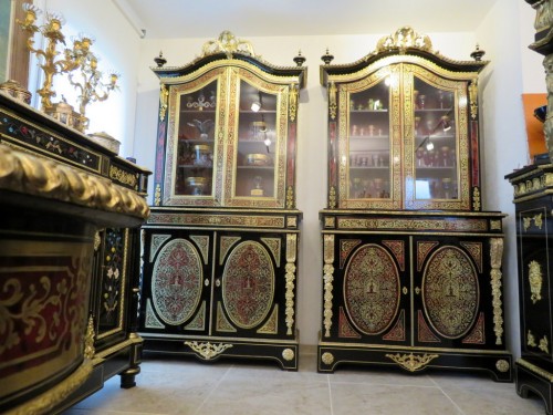 19th century - Pair of Cabinet in Boulle marquetry 19th Napoleon III period