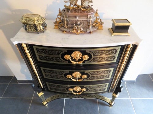 Mobilier Commode - Commode en marqueterie Boulle époque 19e