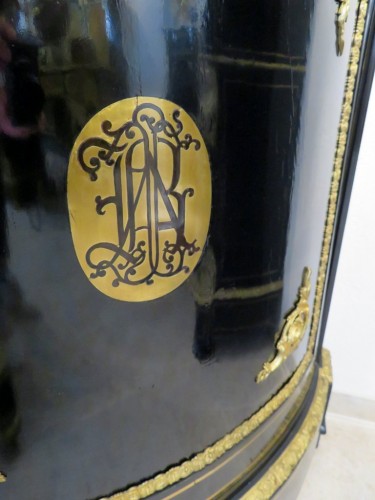 Pair Furniture of corners with brass inlay firt 19th - Napoléon III