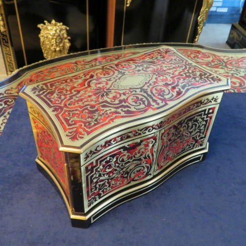 Napoléon III - stamped TAHAN Tea Caddy in Boulle marquetry Napoleon III period 19th