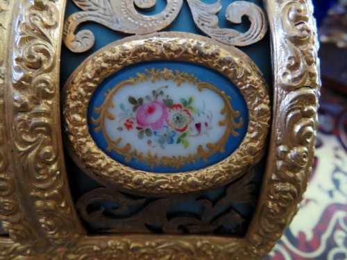 A late  19th century Bronze and porcelain Jewelry Box - 