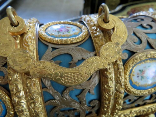Antiquités - A late  19th century Bronze and porcelain Jewelry Box