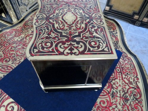 Decorative Objects  - Tantalus Box in Boulle marquetry Napoleon III period 19th