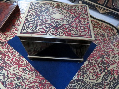 Tantalus Box in Boulle marquetry Napoleon III period 19th - 