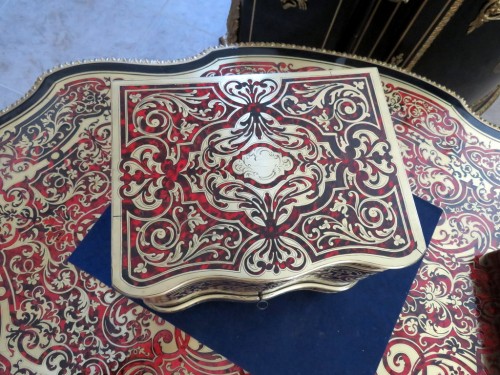 19th century - Tantalus Box in Boulle marquetry Napoleon III period 19th