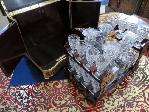 Tantalus Box in Boulle marquetry Napoleon III period 19th - Napoléon III