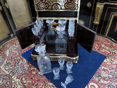 Napoléon III - Tantalus Box in Boulle marquetry Napoleon III period 19th