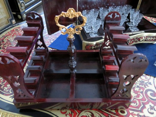 Antiquités - Tantalus Box in Boulle marquetry Napoleon III period 19th